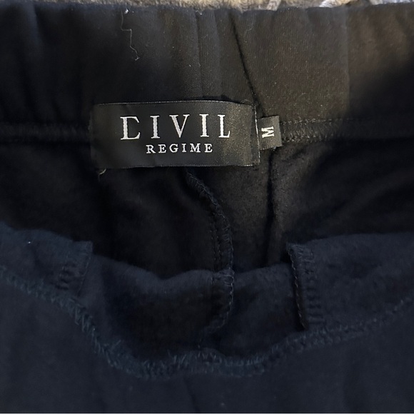 CivilRegime Black Sweatpants with Graphic Print New Size M - Picture 5 of 6